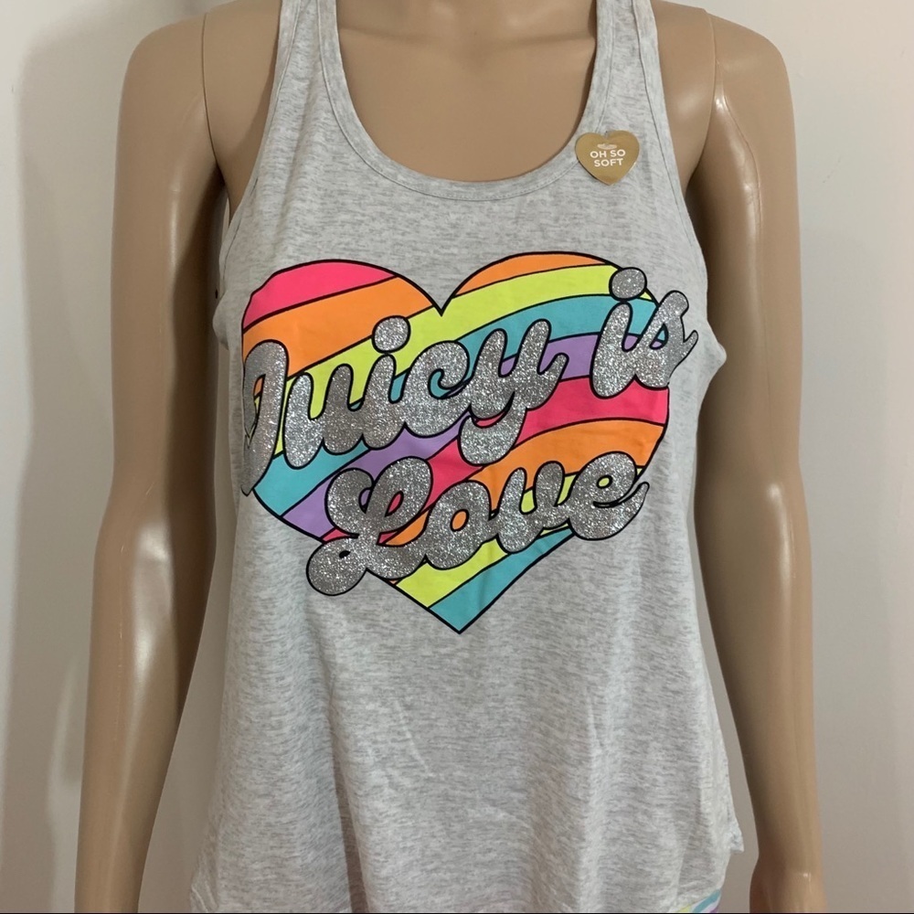 LAST TWO AVAILABLE!!- New Juicy Couture Tank & Shorts Pajamas PJs Set - Picture 4 of 15
